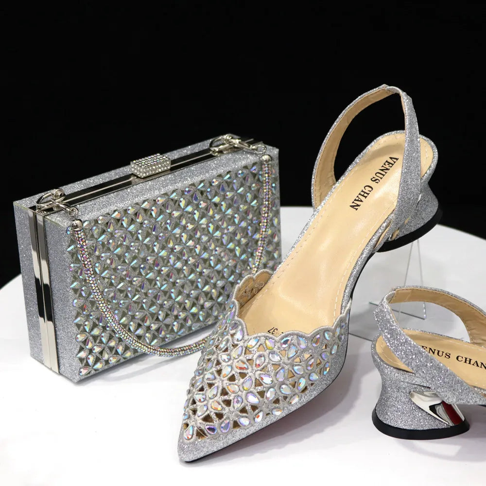 Conjunto italiano de zapatos y bolso Nuevo HFG1-10