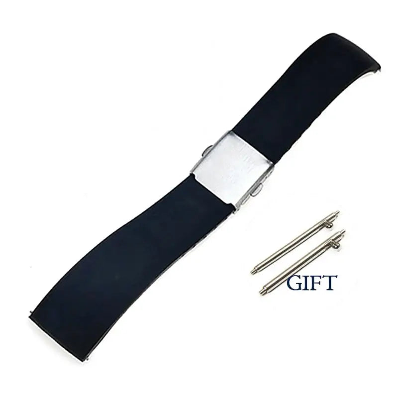 Samsung Galaxy Watch 7, 6, 5, 4 & FE Silicone Band, Folding Clasp