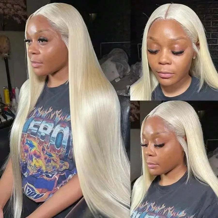 30 36 Inch 613 Straight Lace Front Wig Human Hair Blonde Real Human Hair Wig13x6 Hd Lace Frontal Wig Pre Plucked with Baby Hair