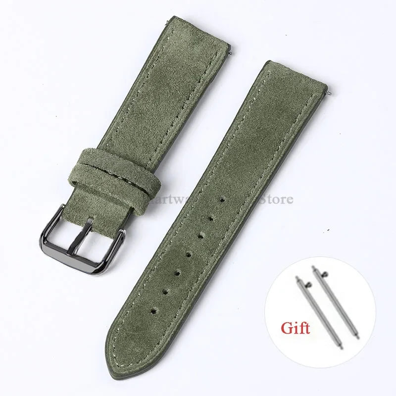 Motorola Moto Watch Vintage Suede Leather Band, Quick Release