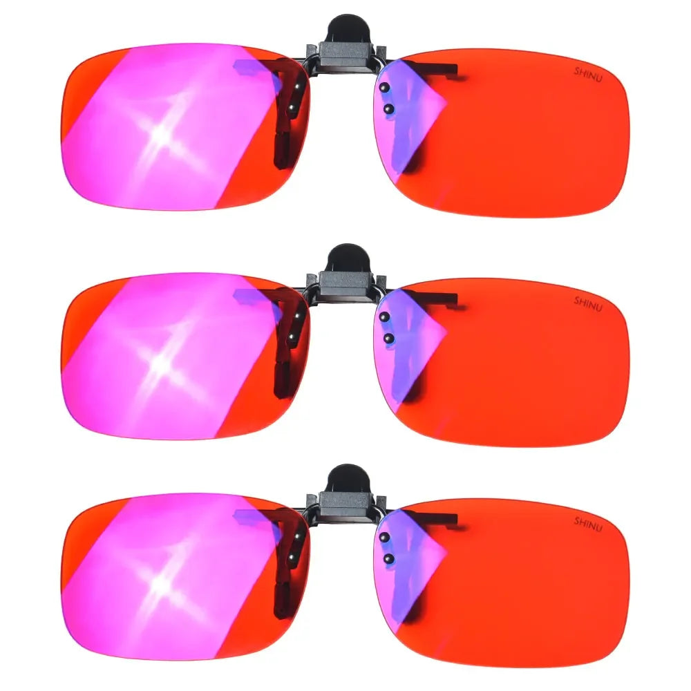 SHINU Polarized clip-on glasses Anti Blue Light Polarized Sunglasses Worn Over Glasses Yellow Lenses Glasses For Night Driving