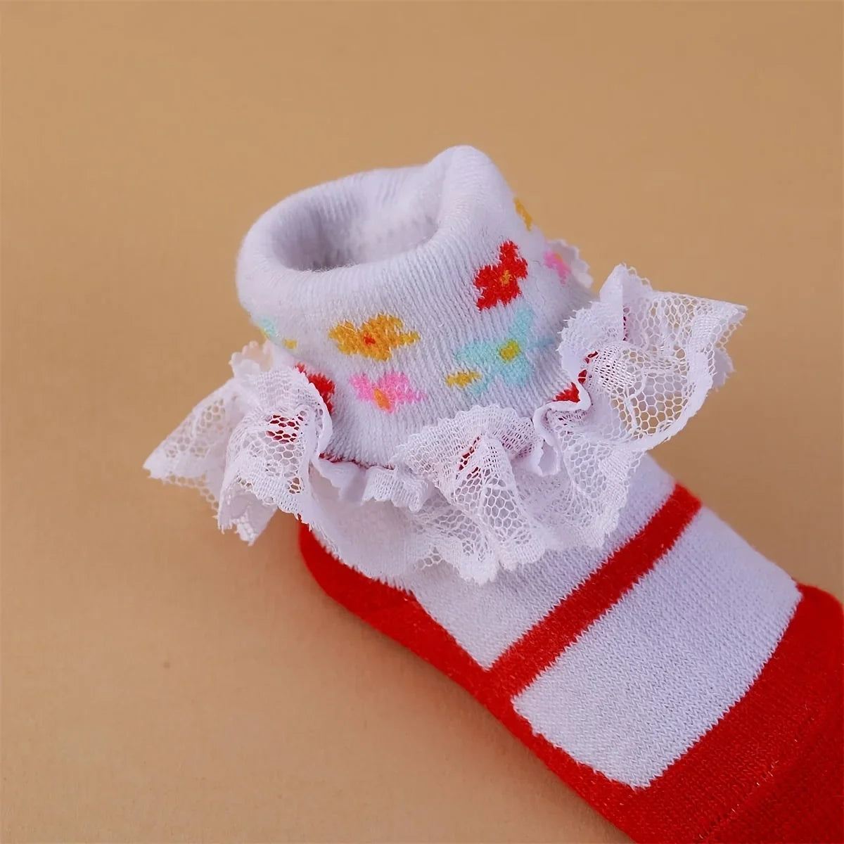 6pairs/lot Newborn Baby Socks for 0-24month Girls Lace Infant Girls