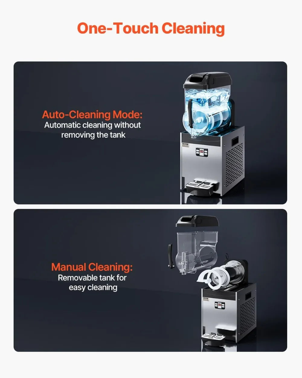 Commercial Slushy Machine 12L 48 Cups Frozen Drink Maker Stainless Steel Slushie Machine for Home Party