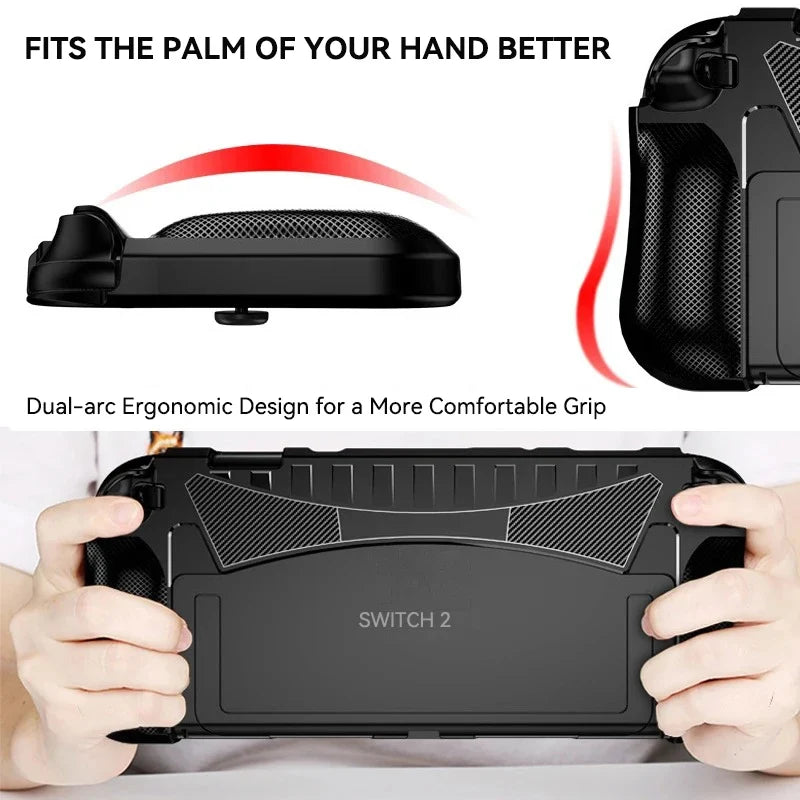 Upgraded protective case for 2025 Switch 2 ergonomic and comfortable TPU grip shell for NS Switch 2 protective case accessories