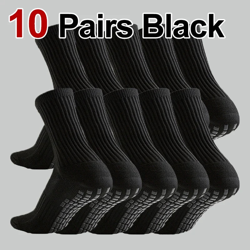 1/4/10 Pairs Neutral Anti Slip Football Socks Spring Summer Absorbing Sweat Breathable Basketball Running Leisure Sports Socks