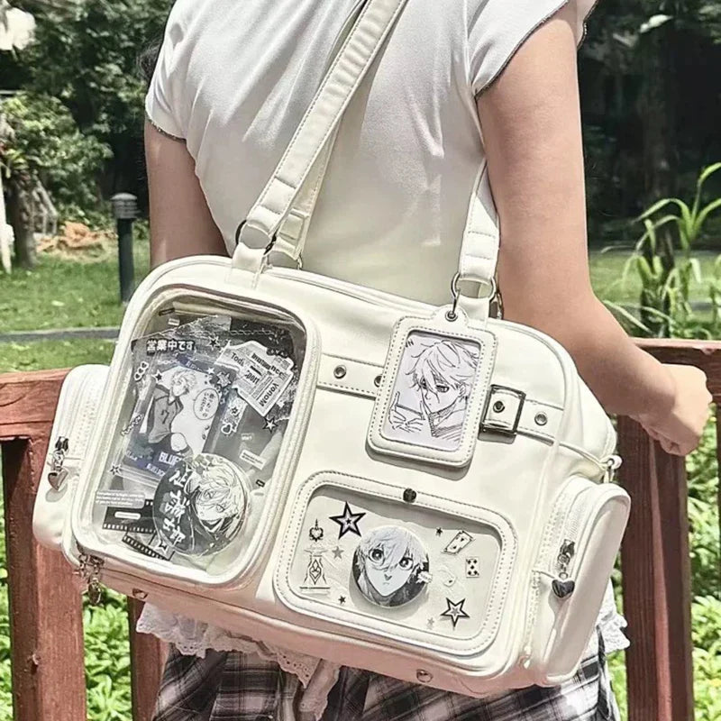 Bolso Bandolera Pastel con Ventana Transparente