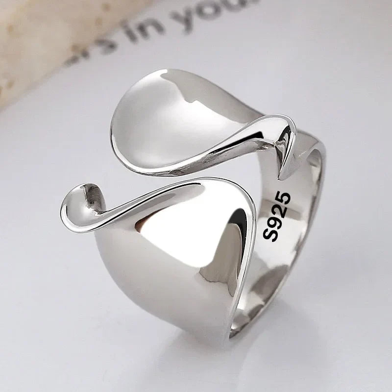 925 Sterling Silver Rings for Women Couple Minimalist Handmade Simple
