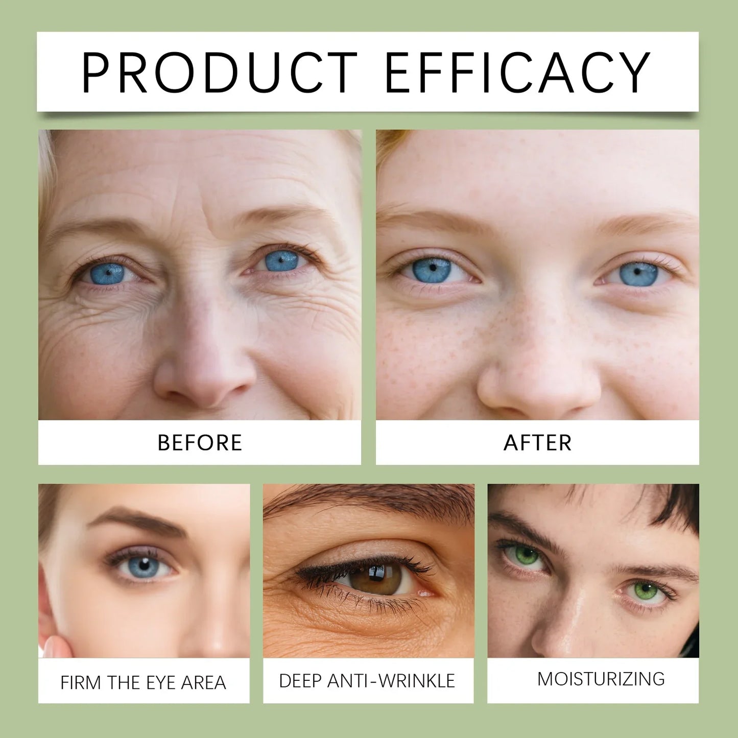Avocado Eye Cream Fades Fine Lines & Wrinkles Firming Smoothing Eye Area Anti Puffiness Dark Circle Corrector for Youthful Eyes