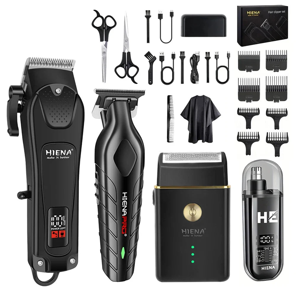 Hair Clipper Electric Professional Combo Kits Hair Trimmer Set For Men Rechargeable Cordless Haircut Machine for Barber