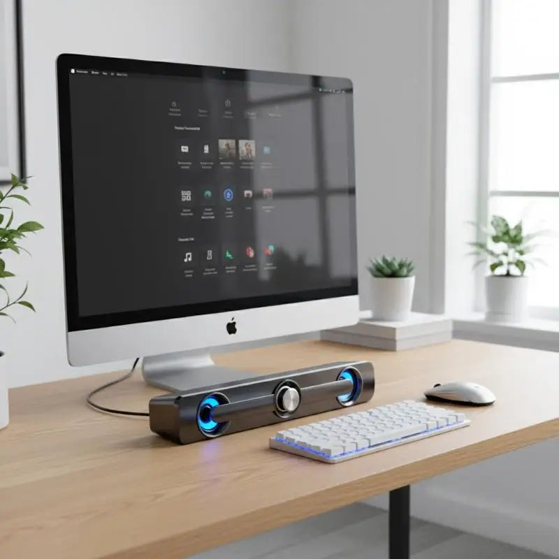 Bluetooth USB Wired Speakers Bar Stereo Speaker For Projector PC Laptop Phone