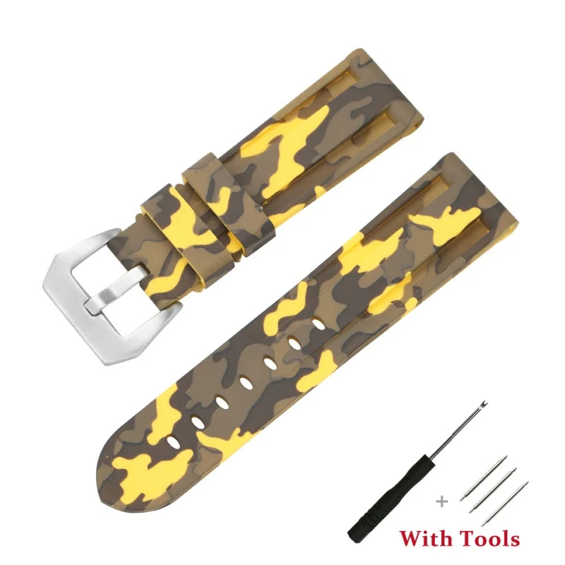 COROS PACE & APEX Silicone Buckle Band, Camo & Solid Colors