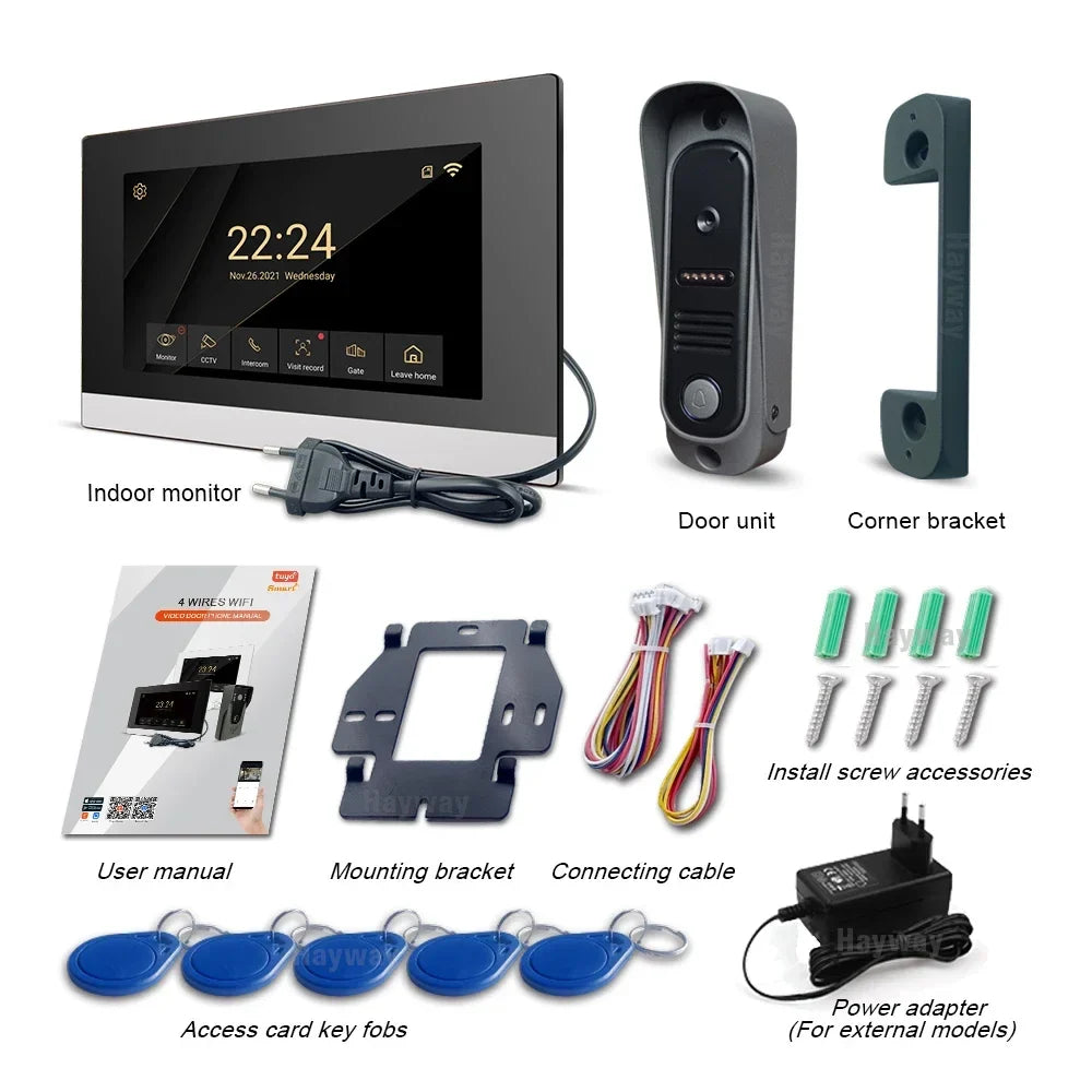 1080p Home Intercom System, 7" IPS FHD Screen and Metal Shell