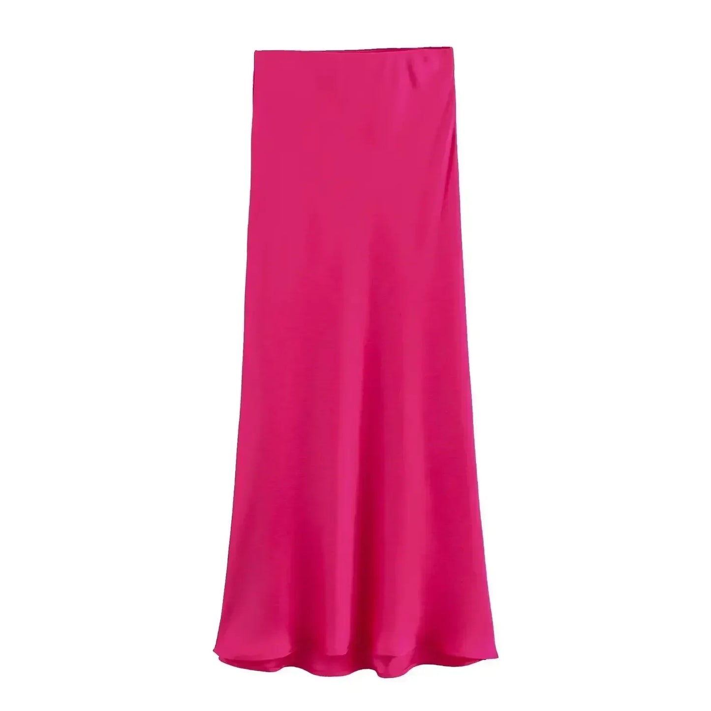 Foridol Autumn Winter Burgundy Satin Skirt Women Party Silk Skirt High Waist Straight Long Faldas Mujer Christmas Skirt
