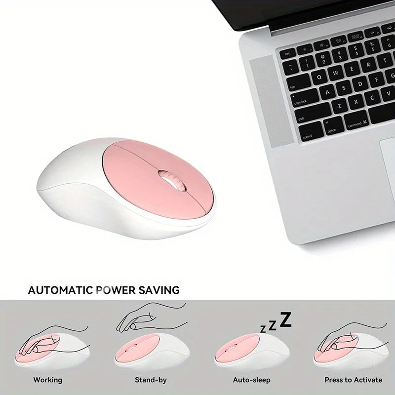 1 Set of 2.4G Wireless Keyboard and Mouse, Portable 95-key Multimedia key Office Mouse Kits, Silent Round Keyheads keyboard Mice