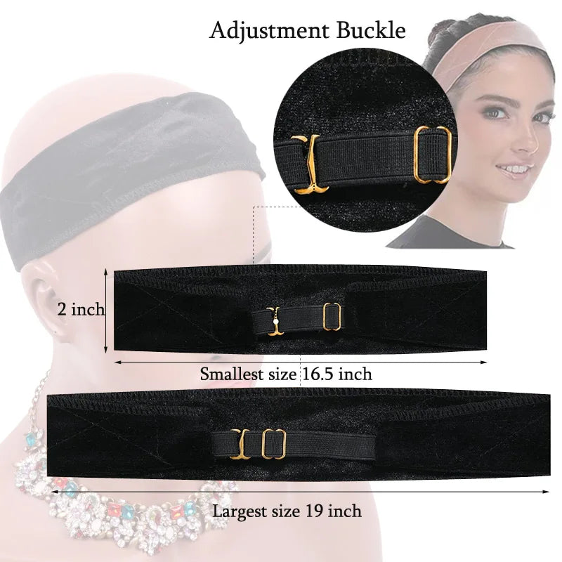 Nueva banda invisible para pelucas Plussign, diadema de agarre para pelucas de encaje frontal, 1 unidad/lote, color nude, banda de terciopelo antideslizante para sujetar pelucas