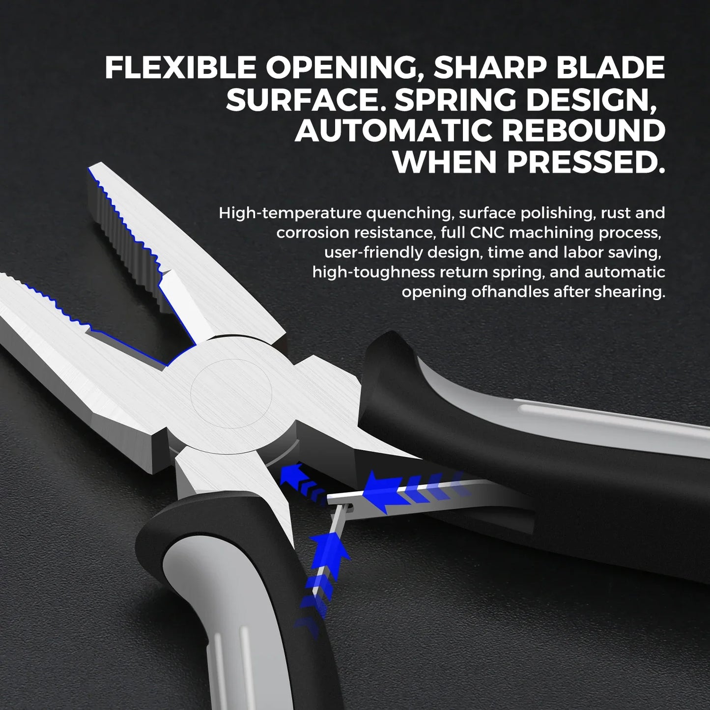 Pliers Tool Set Mini Pliers Repair Tool Bag Long Nose Flat Nose Bent Nose Combination Pliers Universal Remover Tool 8-Piece Set