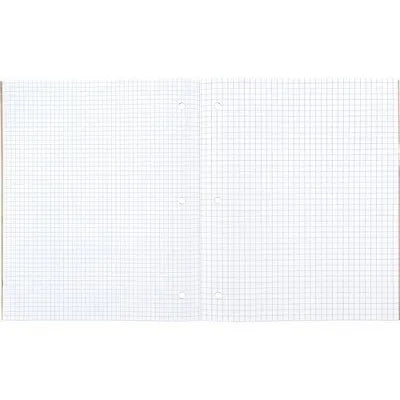 80-Pack Reversible Quad Ruled Composition Notebook 8.5" X 11" 80 Sheets - : Graphing Grid, Perforated, 3 Hole Multipack Essentia
