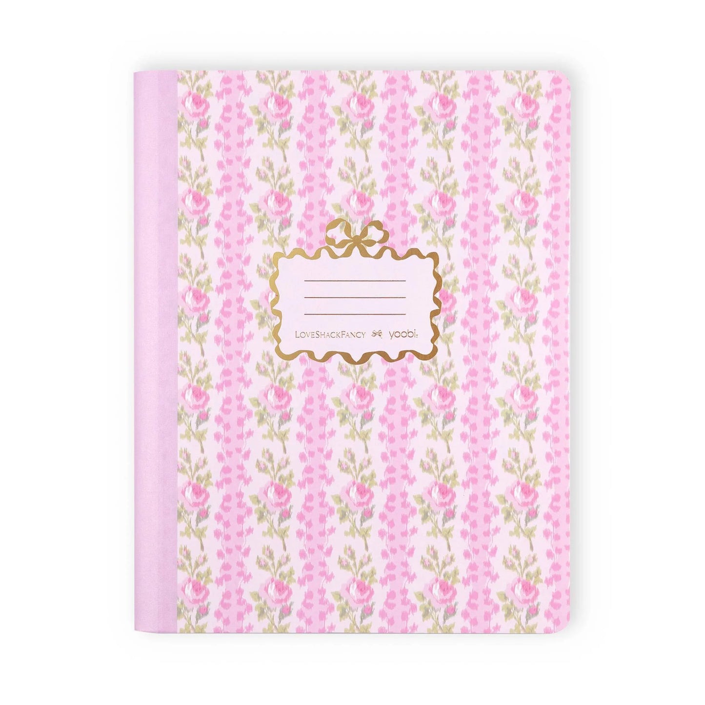 Strawberry Macaroon Wide Ruled Composition Notebook, 7.5 X 9.75 Inch Floral Cover For School Notes And Writing