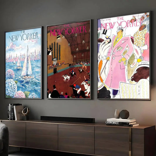 Vintage The N-New Yorker Poster HD Posters Home Room Bar Cafe Decor Wall Art Painting Picture