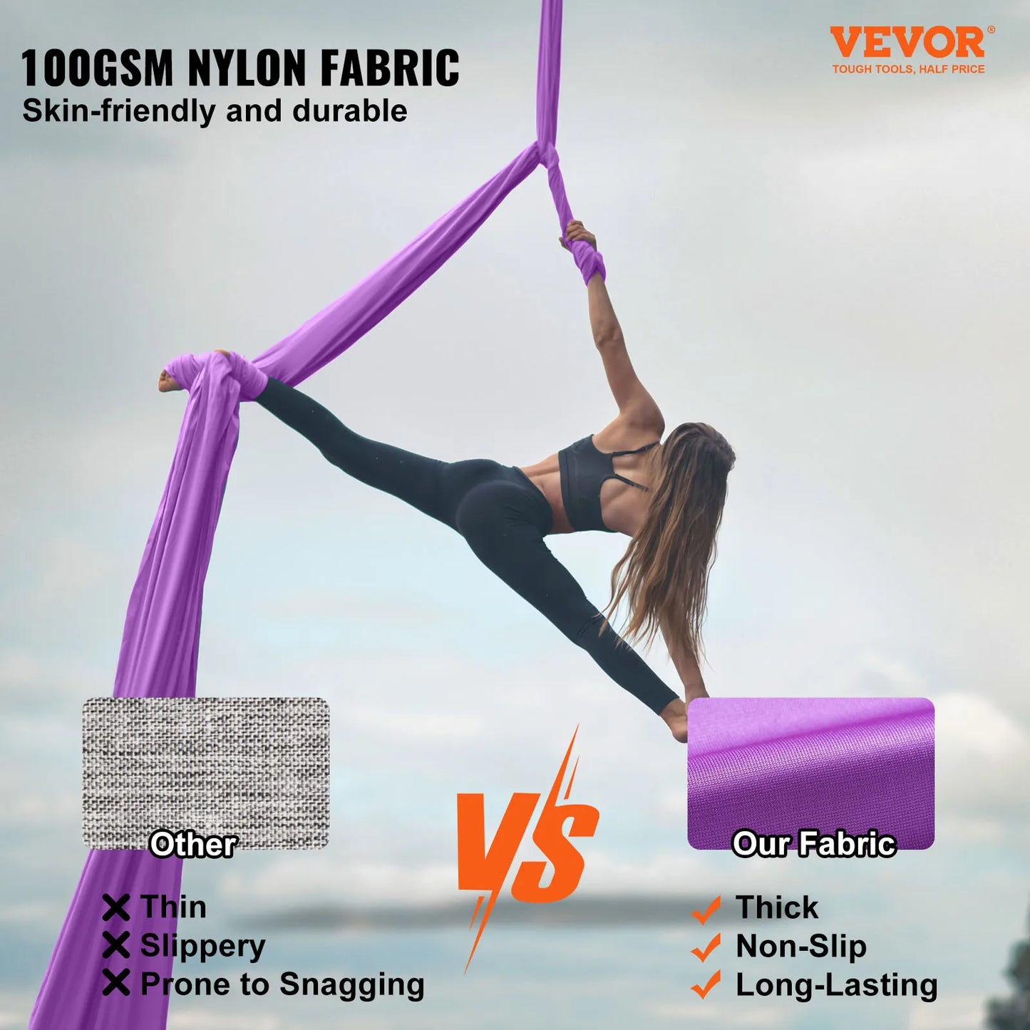 VEVOR SucceBuy Aerial Yoga Hammock Starter Kit For All Levels Fitness