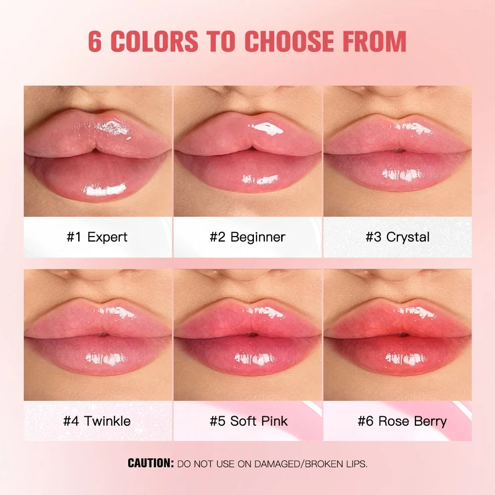 Lakerain Instant Lip Plumper Gloss Oil Lip Long-Lasting Moisturizer Volume Boosting Lip Oil Volumizing & Hydrating Non-Dry Plump