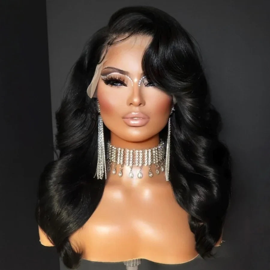 13x4 Body Wave Lace Front Wigs Human Hair Pre plucked  With Baby Hair 200 Density Glueless Human Hair Wigs For Women