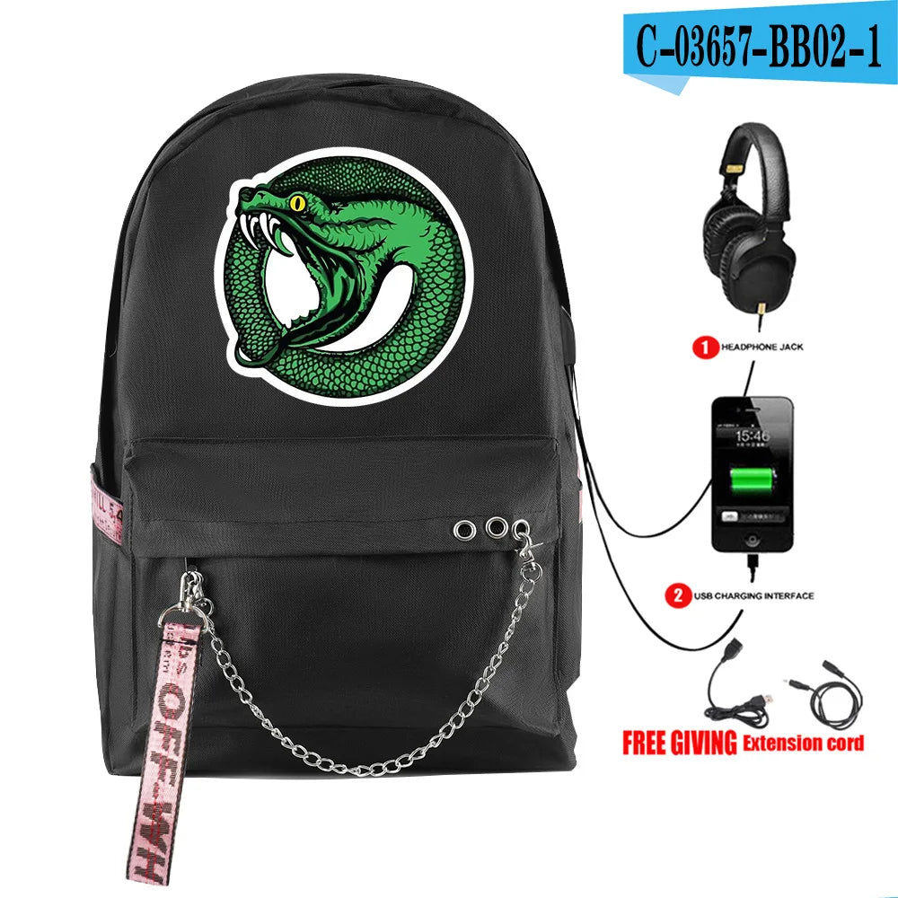 Youthful School Bag Unisex TV Riverdale Season 5 Travel Bags Usb Rechargeable Oxford Waterproof Notebook Shoulder Backpacks