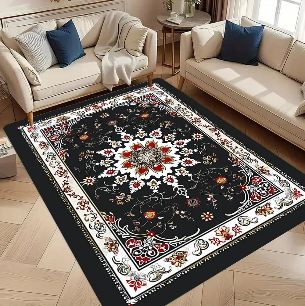 Persian Luxury  Red Carpet Living Room Large Size Rug Non-slip Home Decoration Bedroom Lounge Rug