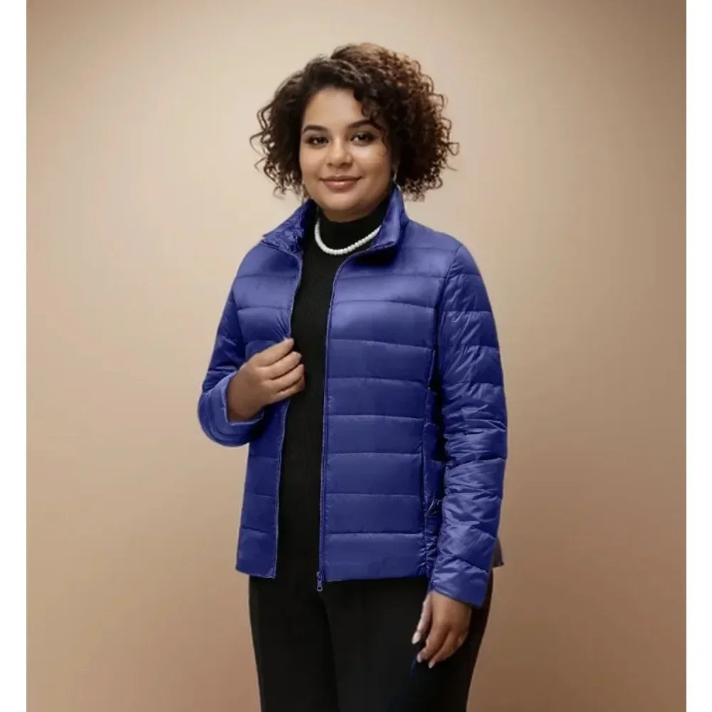 Plus Size down Jacket Female Short Ultra Lightweight Packable Puffer Coats Women Fashion 15 Colors Warm Slim Fit Parkas 7XL