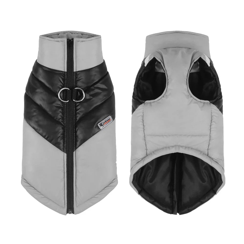 Winter Clothes for Dogs Warm Clothing Labrador Cotton Coat Harnesses Pet Products Clothes for Small Large Dog Reflective Stripe