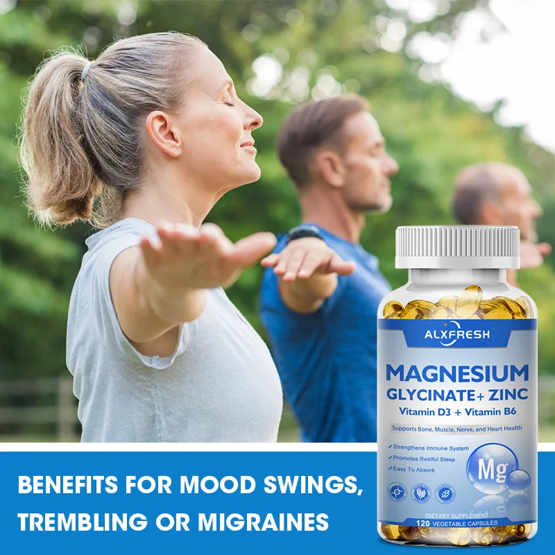 Magnesio+Zinc D3: Potencia Cerebral, Sueño y Concentración 500mg