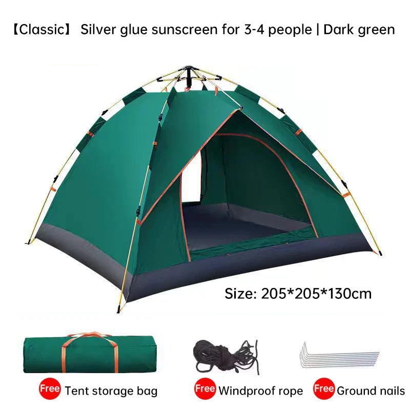QuickSet Oasis: Tienda de campaña automática para 2-4 personas, ¡lista para lluvia y sol!