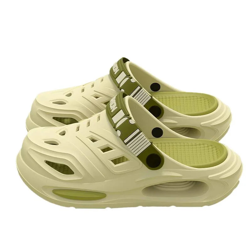 Arch support, anti slip, soft sole, wear-resistant cool slippers for wearing, thick sole breathable odor proof summer hole shoes
