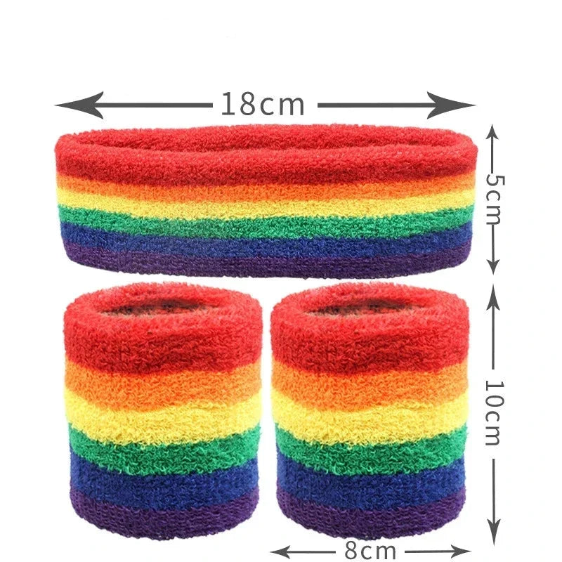 Cotton Sweatband Bundle Headband and Wristbands