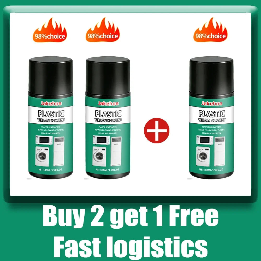 Plastic Yellowing Remover Scratch Repair - Appliances AC Units Fridge Toilet Back To White Gloss Long-Lasting Polish Clean Care*