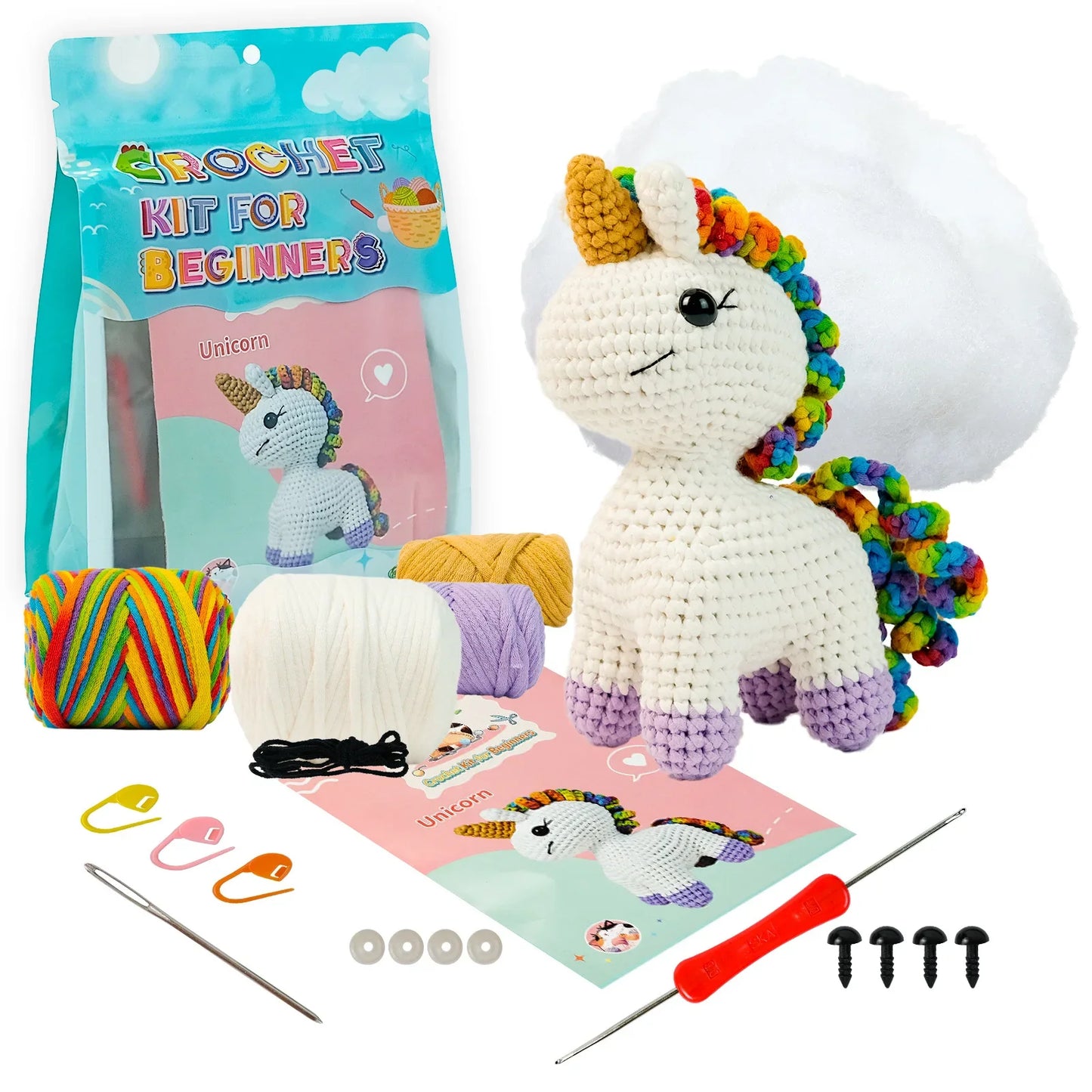 Unicornio - Kit de Ganchillo Kawaii para Principiantes