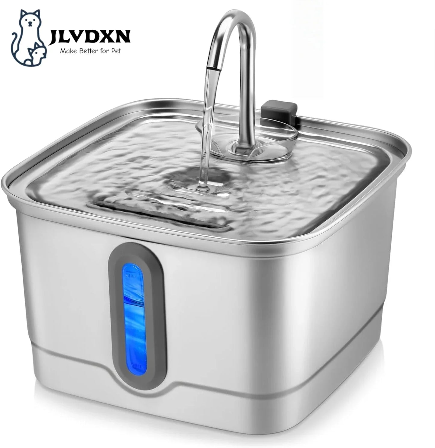 101oz/3l Stainless Steel Cat Water Fountain Automatic Pet Water