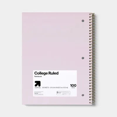 College Rule Delicate Flower Gold Foil 7.5"X10.5" Spiral Paper Notebook Gold