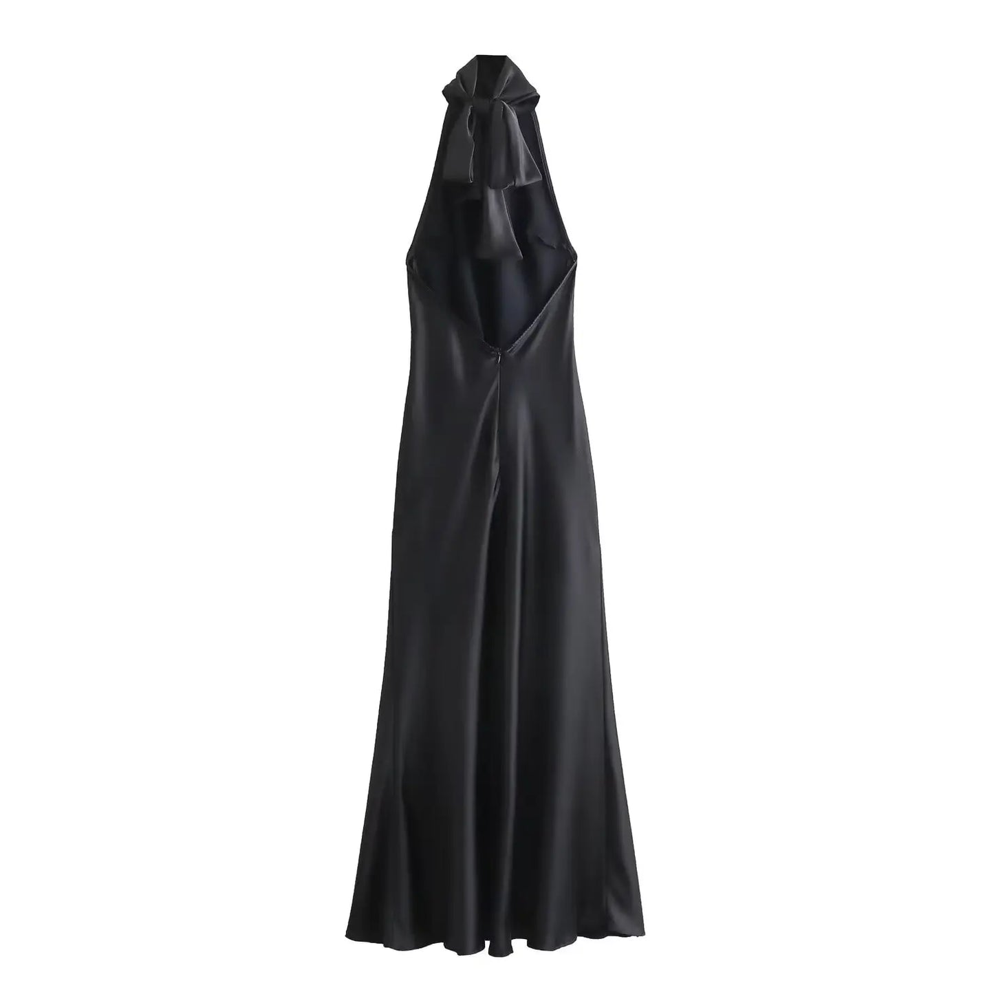 Foridol Halter Satin Dress Women Sexy Backless Burgundy summer spring Dress Elegant Maxi Long Party Dress Christmas Vestidos