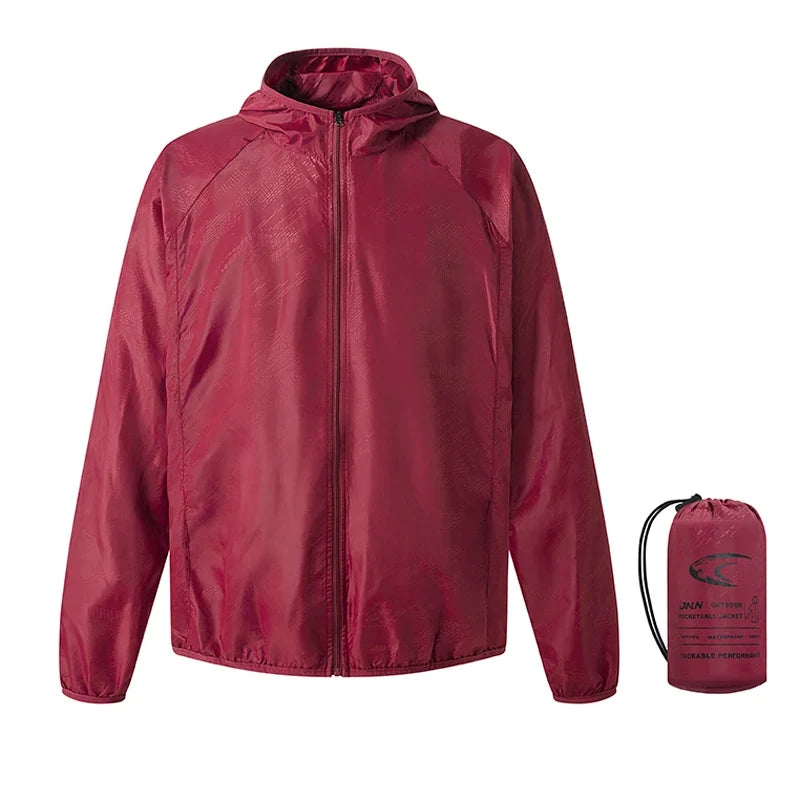 JNLN Camping Rain Jacket Men Women Waterproof Sun Protection Clothing Fishing Hunting Clothes Quick Dry Windbreaker With Pocket