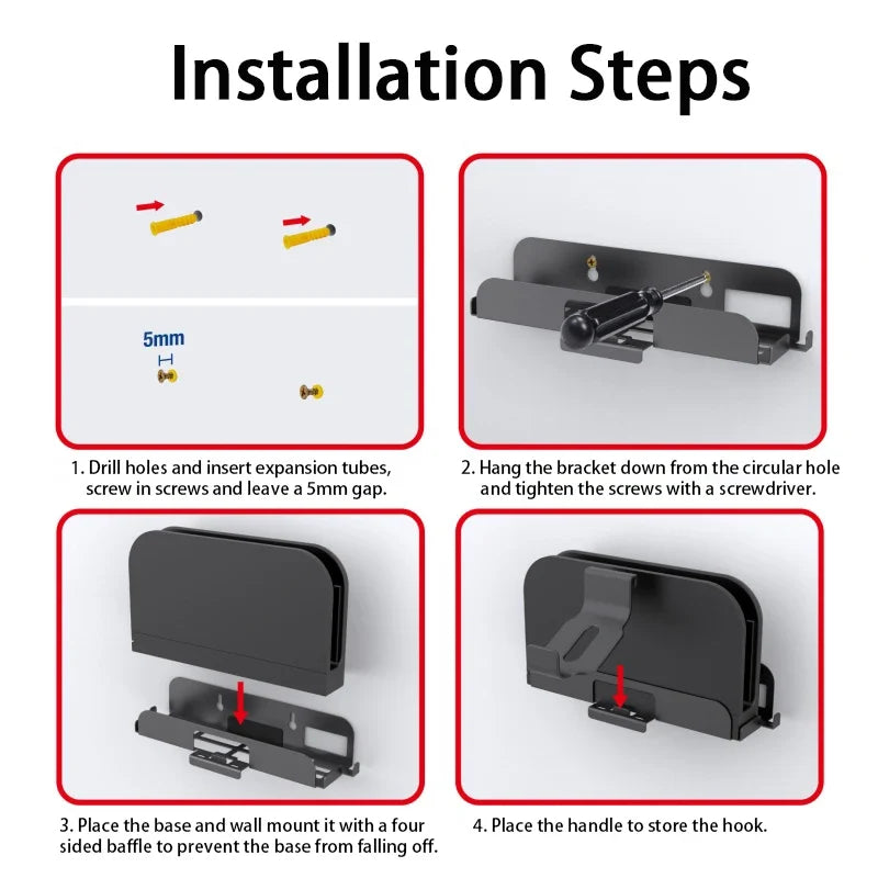 Host Stand for Switch 2 Wall Mount Host Stand for Switch 2 Game Console Host Storage Rack Hanging Wall Holder Bracket Hanging