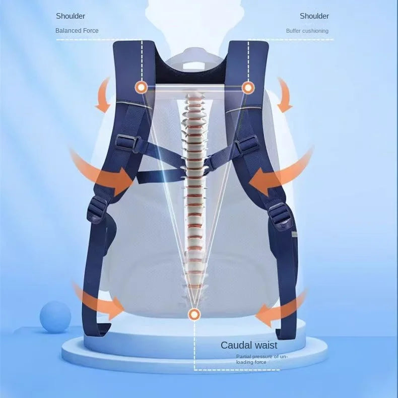 Sun Eight Orthopedic School Bag Grade 3-6 Primary Student Shoulder Backpack Large Capacity Light Water Proof Mochilas Escolares