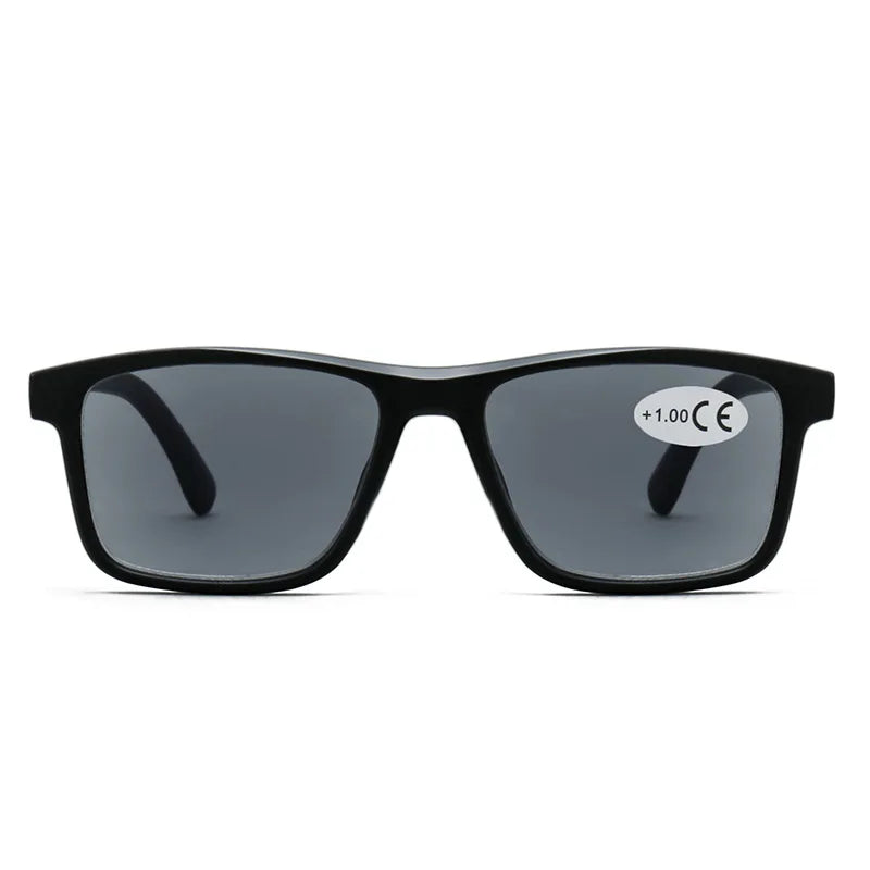 Men Square Frame Reading Sun Glasses Classic Anti UV Protection Presbyopic Eyeglasses Male 2025 New With Diopters +1.00 to +4.00