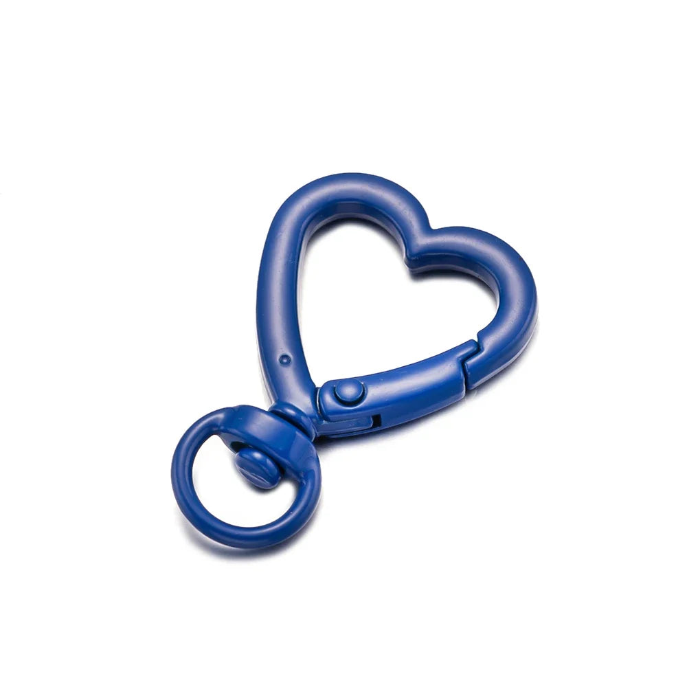 5Pcs Heart Shape Rotation Alloy Lobster Spring Clasps Openable Key Ring  Hook Carabiner Connector Dog Chain Buckles DIY Jewelry