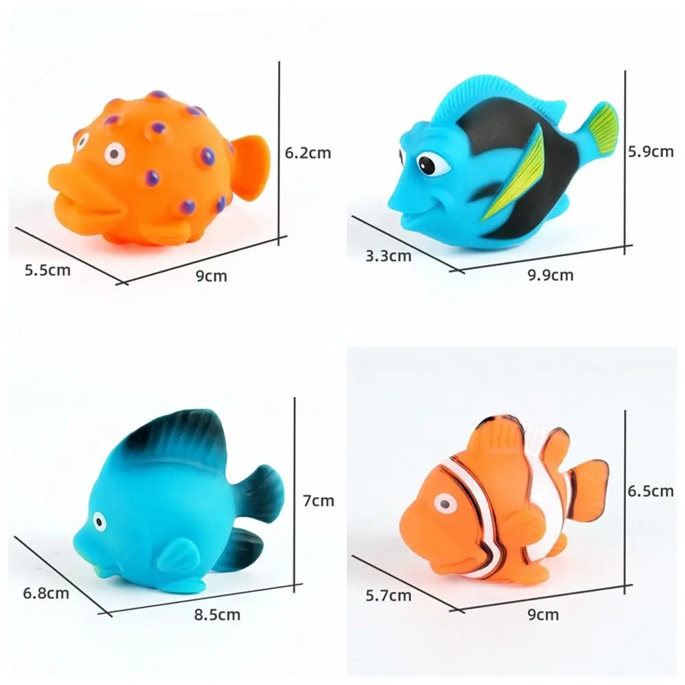 Playful Fish Bath Toys for Kids Squeeze & Spray Fun!
