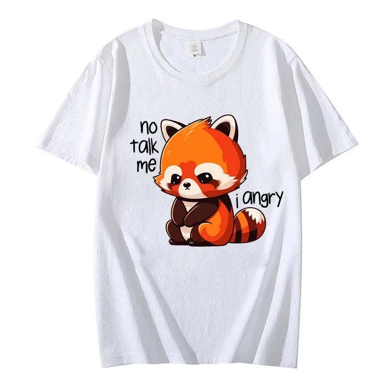 Camiseta de panda rojo "No me hables, estoy enfadado"