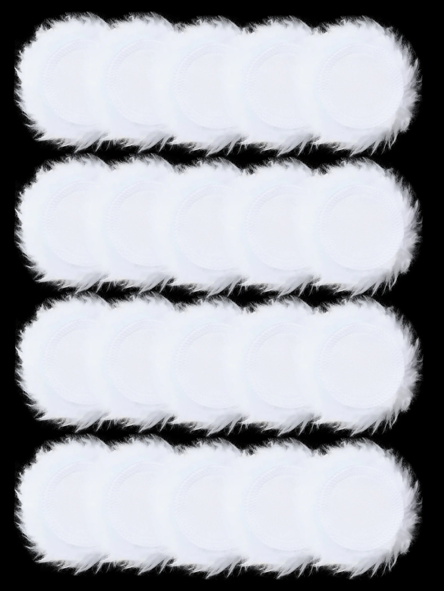 2-5-10-20Pcs Portable and Practical High-Grade White Round Powder Puff for Base and Fixing Makeup