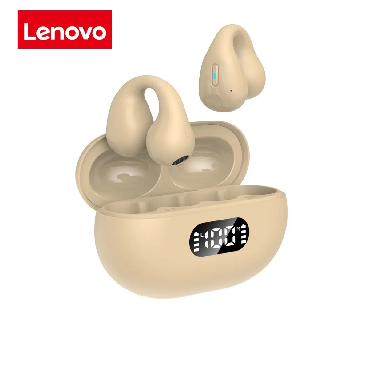 Lenovo Original Portable Bone Conduction Earphones Bluetooth 5.3 HiFi 9D Stereo Noise Reduction Earbud Outdoor Sports Headset