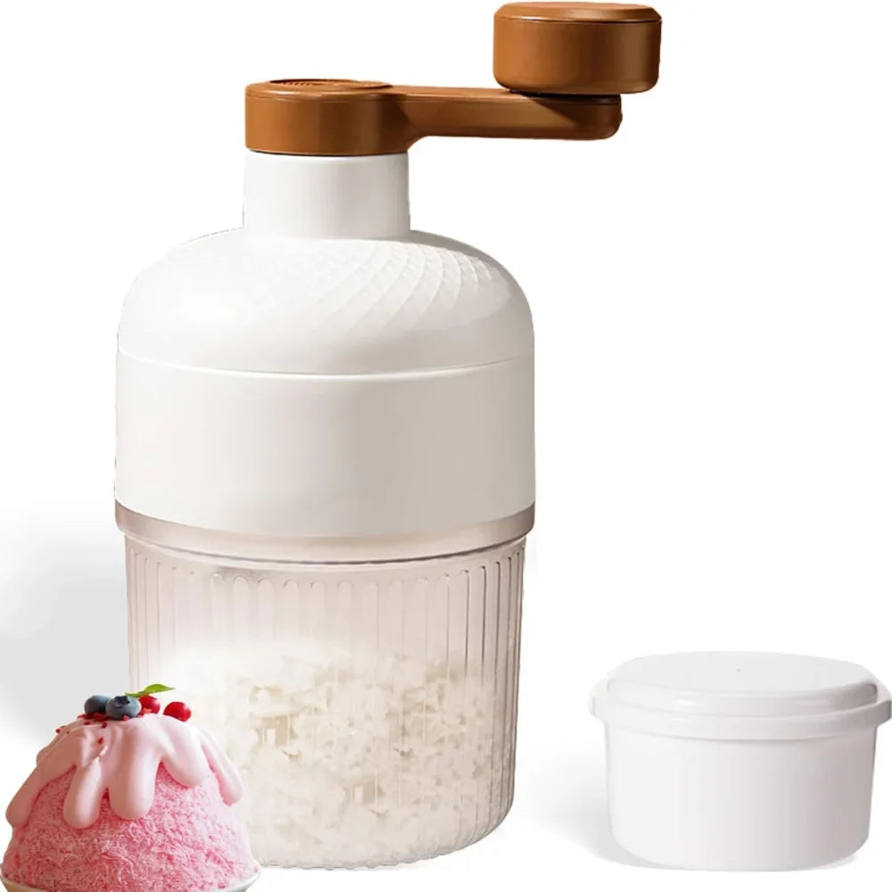 Shaved Ice Machine Mini Ice Crusher Hand Operated Shaved Ice Milkshake Maker Household Portable Small Hail Machine Kitchen Tool