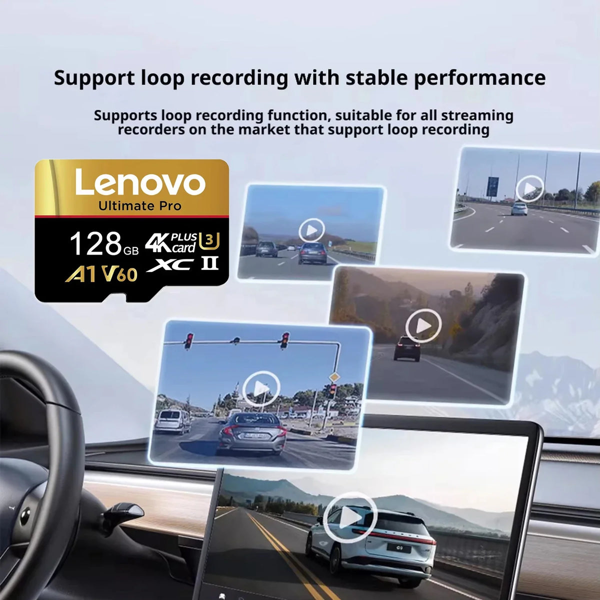 Secure Lenovo Memory Card TF Cards SD Cards Micro TF SD 128GB 1TB 256GB 32GB V10 Compatibility Device V30 for Camera / Android